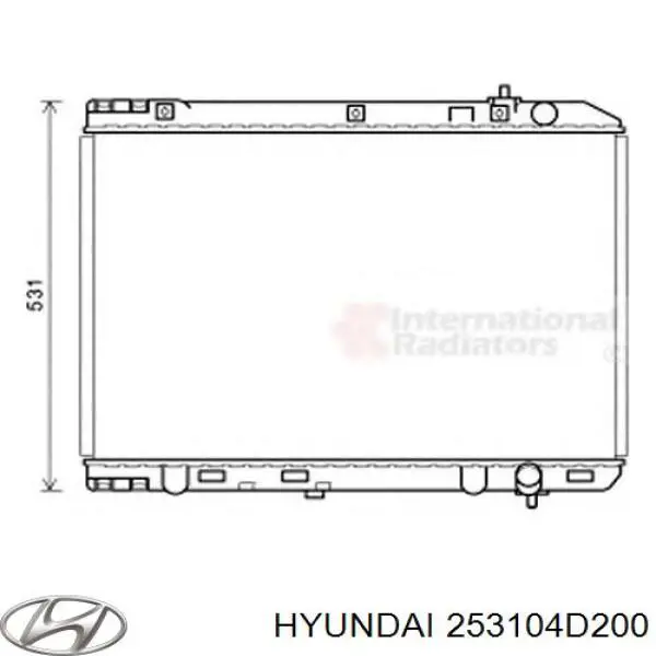 Радиатор 253104D200 Hyundai/Kia