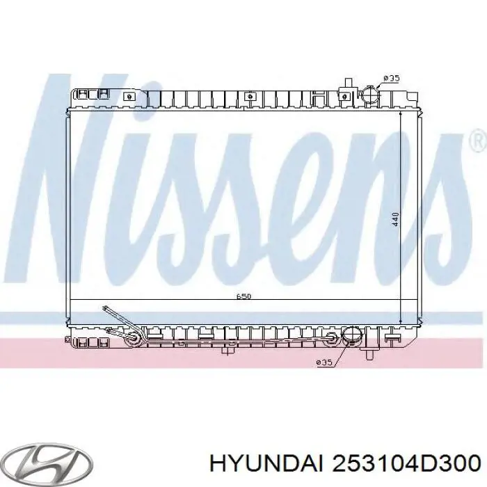Радиатор охлаждения двигателя Hyundai/Kia 253104D300 цена, от 265.65 USD