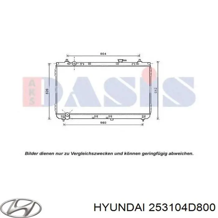 253104D830 Hyundai/Kia radiador de esfriamento de motor