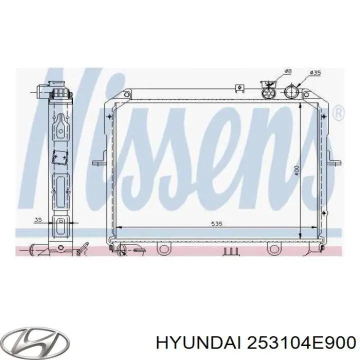 Радиатор 253104E900 Hyundai/Kia