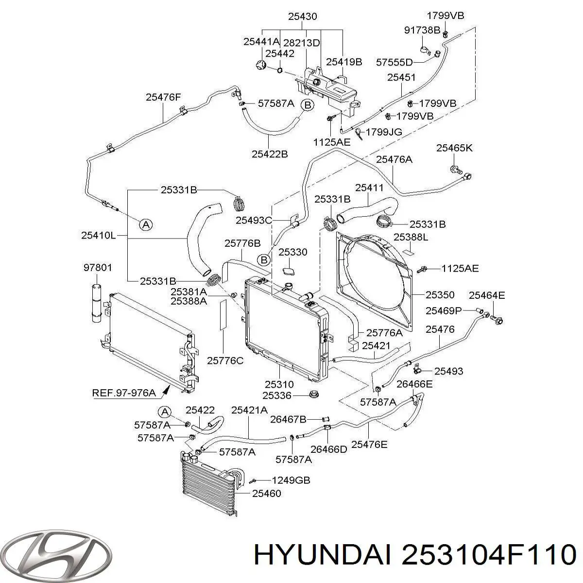 253104F110 Hyundai/Kia Радиатор основной