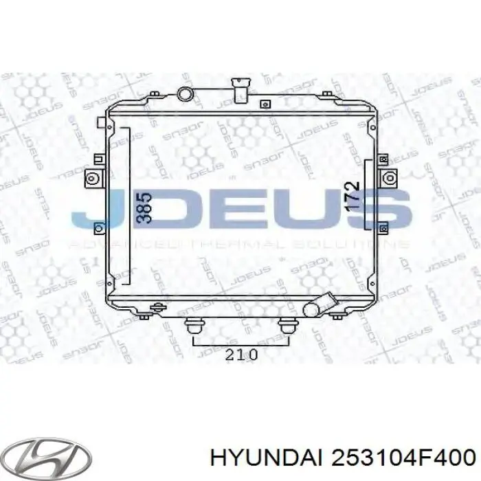 Радиатор охлаждения двигателя Hyundai/Kia 253104F400 цена, от 37.93 USD