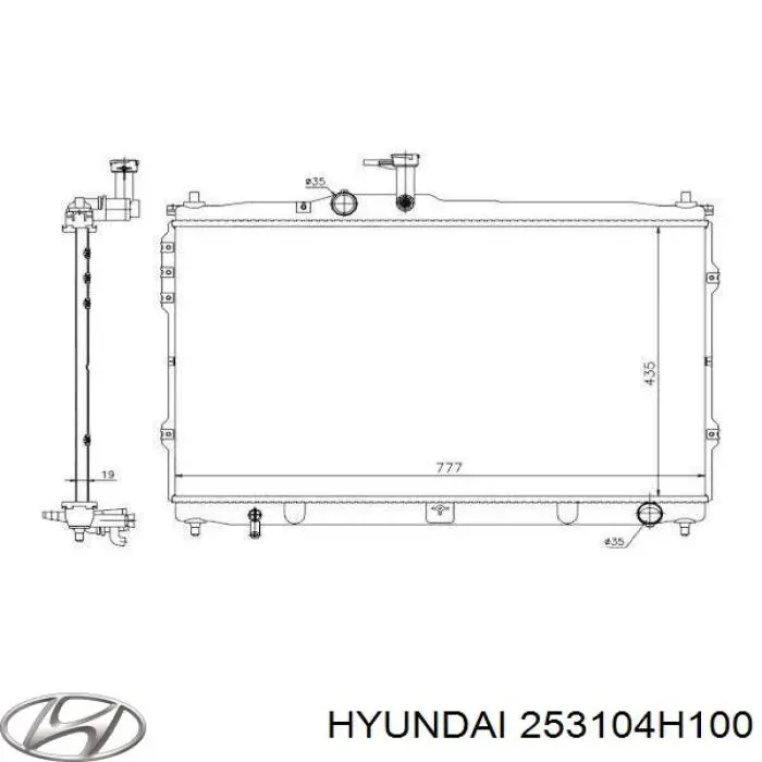 Радиатор 253104H100 Hyundai/Kia