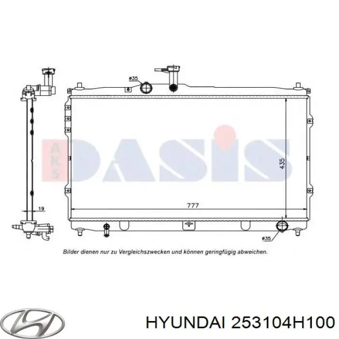 Купить 253104H100 Hyundai/Kia Радиатор водяной