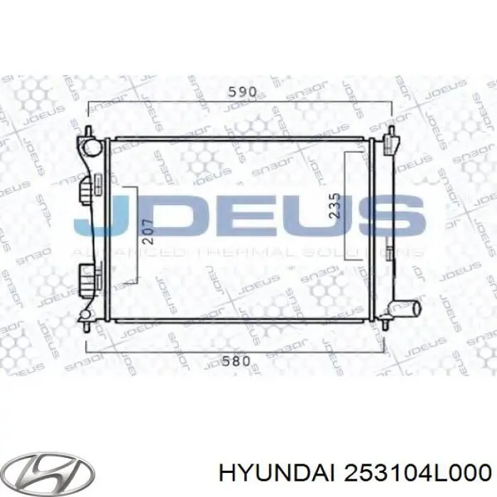 Радиатор охлаждения двигателя Hyundai/Kia 253104L000 цена, от 58.39 USD