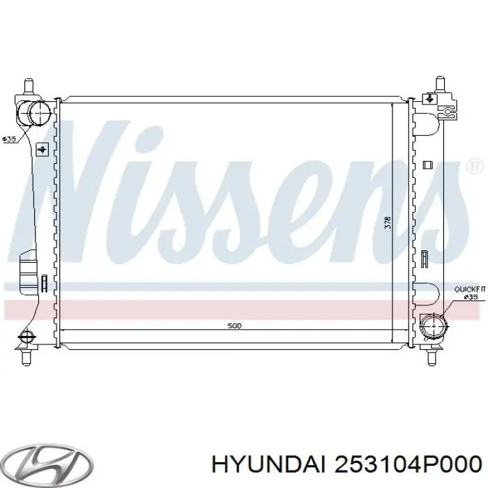 Радиатор охлаждения двигателя Hyundai/Kia 253104P000 цена, от 50.06 USD