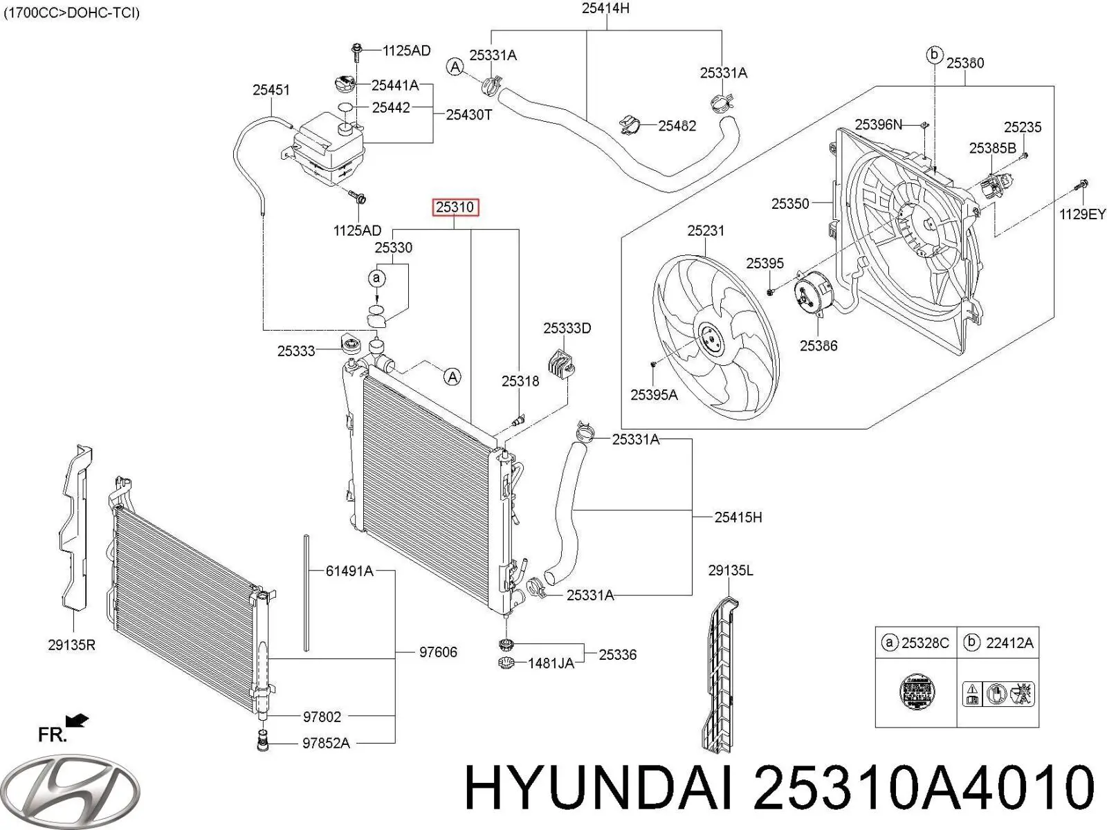 Купить 25310A4010 Hyundai/Kia Радиатор водяной