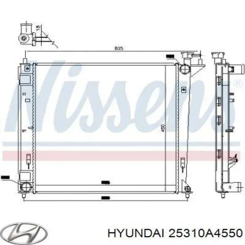 Купить 25310A4550 Hyundai/Kia Радиатор водяной
