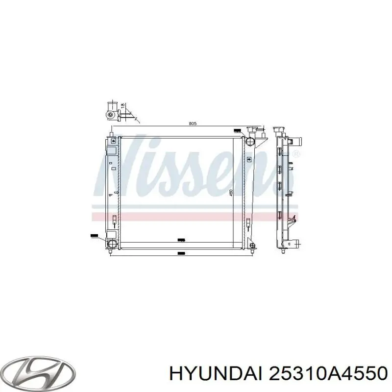 25310A4550 Hyundai/Kia Радиатор основной