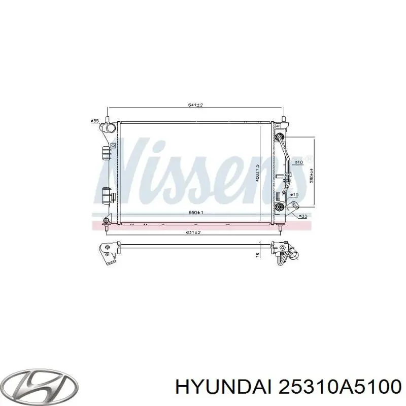 Купить 25310A5100 Hyundai/Kia Радиатор водяной