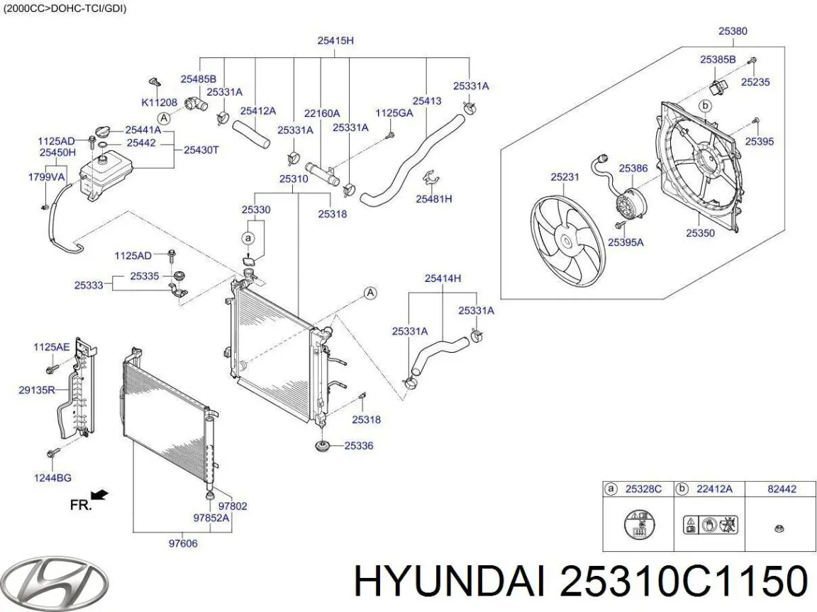 Купить 25310C1150 Hyundai/Kia Радиатор водяной