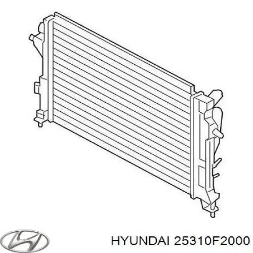 Радиатор охлаждения двигателя Hyundai/Kia 25310F2000