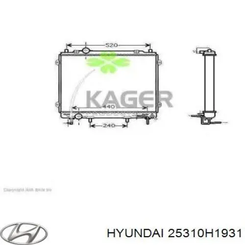 Радиатор 25310H1931 Hyundai/Kia