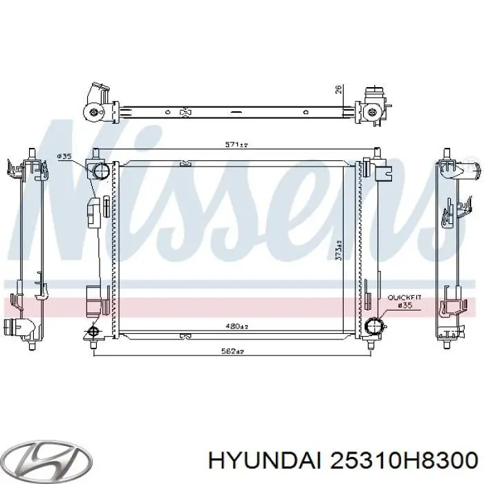 Купить DRM43010 Denso Радиатор водяной