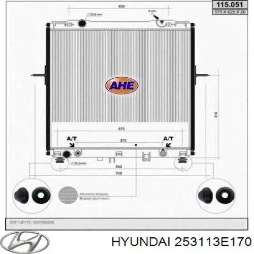 253113E170 Hyundai/Kia Радиатор основной