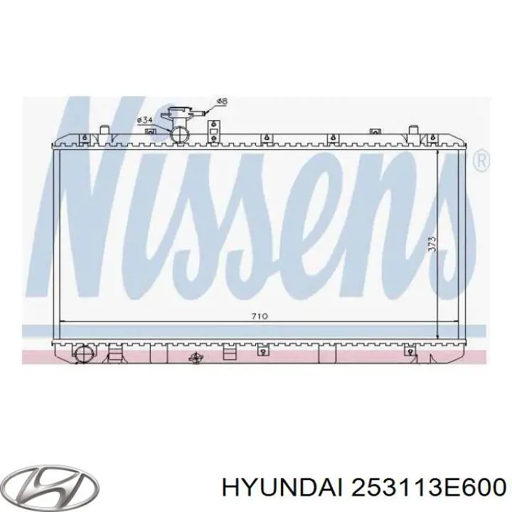 Радиатор охлаждения двигателя Hyundai/Kia 253113E600 цена, от 137.84 USD