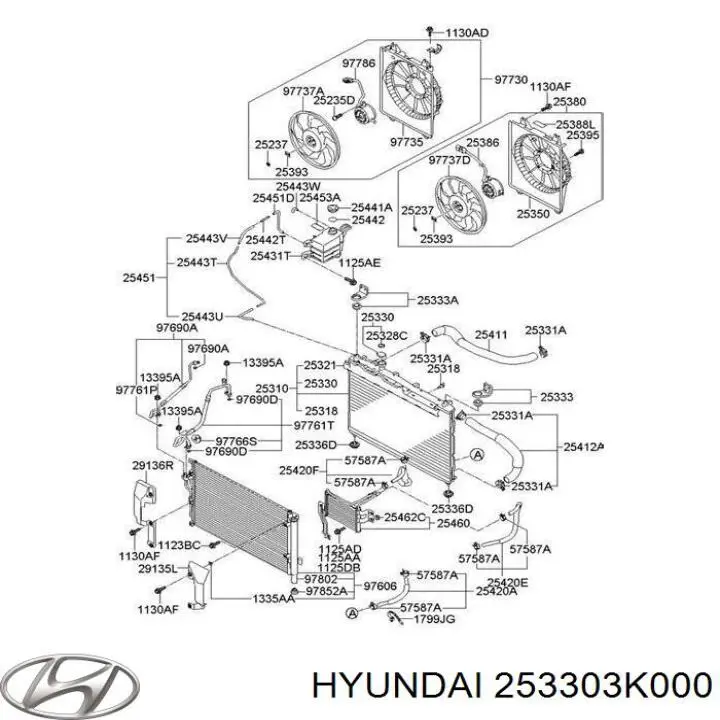Купить 253303K000 Hyundai/Kia Крышка радиатора
