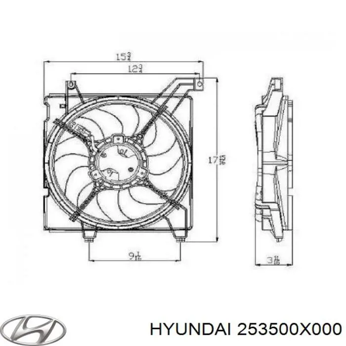 Купить 253500X000 Hyundai/Kia Рамка радиатора охлаждения