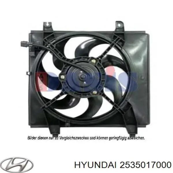 2535017000 Hyundai/Kia difusor do radiador de esfriamento