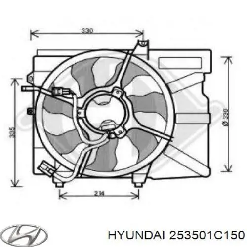 Диффузор радиатора охлаждения Hyundai/Kia 253501C150 цена, от 47.97 USD
