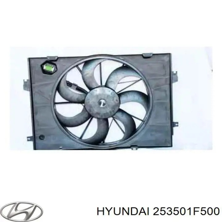 253501F500 Hyundai/Kia difusor do radiador de esfriamento