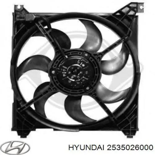 Диффузор радиатора охлаждения Hyundai/Kia 2535026000