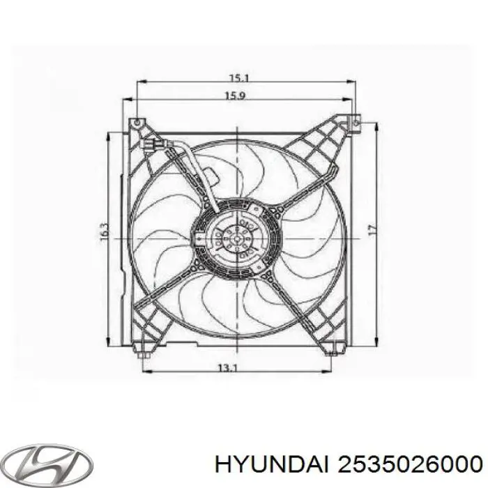 Диффузор радиатора охлаждения Hyundai/Kia 2535026000 цена, от 10.71 USD
