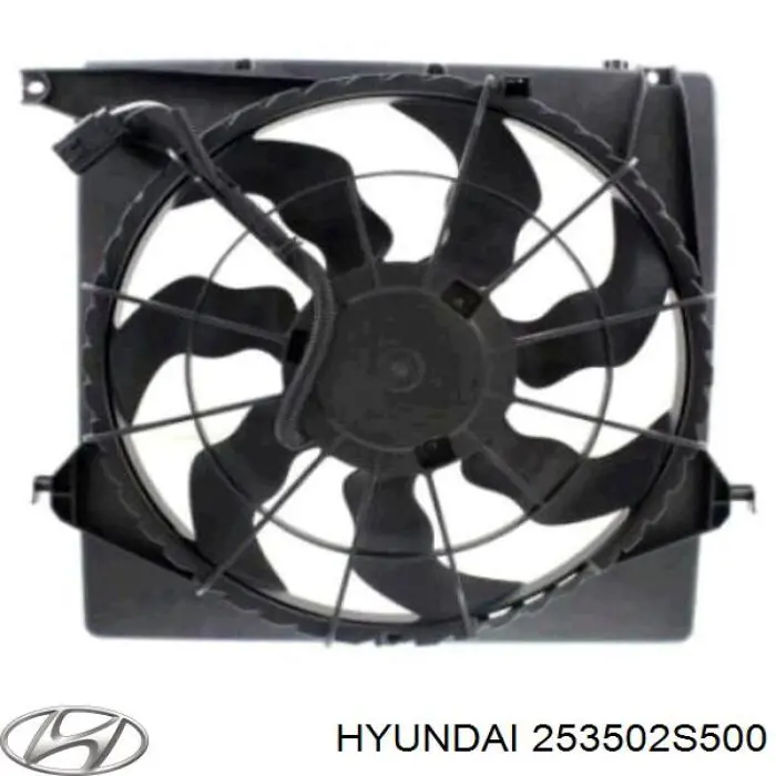 253502S500 Hyundai/Kia difusor do radiador de esfriamento