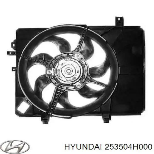 253504H000 Hyundai/Kia difusor do radiador de esfriamento