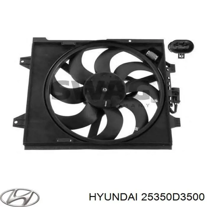 Диффузор радиатора охлаждения Hyundai/Kia 25350D3500 цена, от 135.79 USD