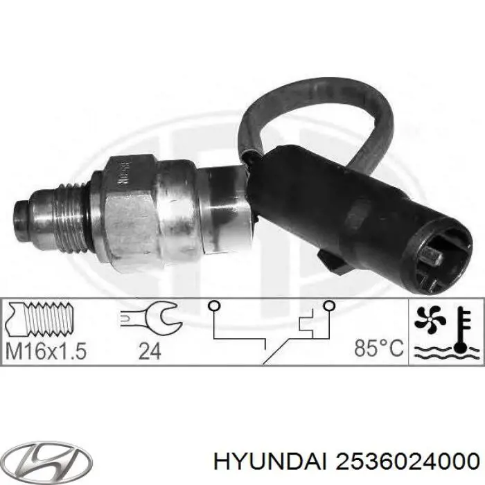 Датчик температуры радиатора Hyundai/Kia 2536024000 цена, от 17.74 USD