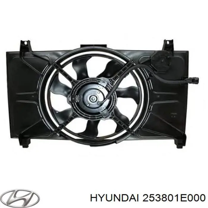 Диффузор вентилятора в сборе с мотором и крыльчаткой 253801E000 Hyundai/Kia