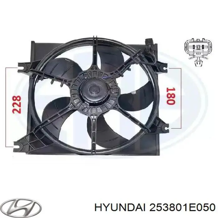 Электровентилятор охлаждения в сборе Hyundai/Kia 253801E050 цена, от 215.54 USD