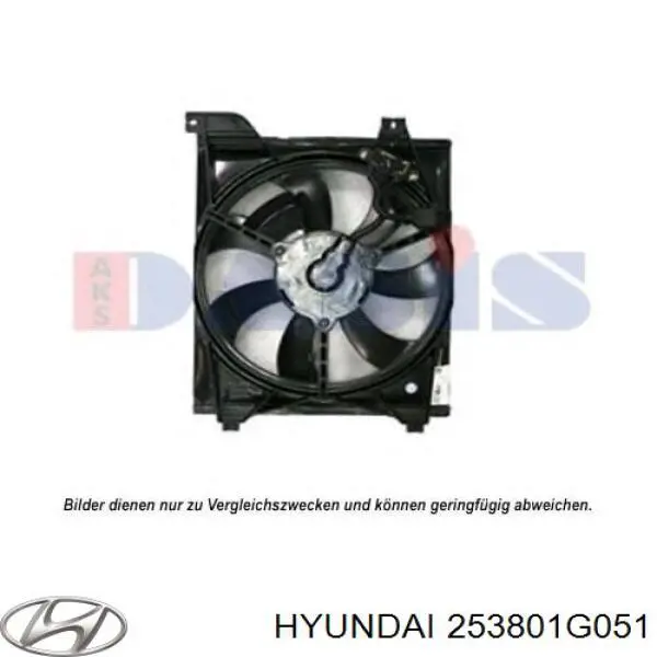 Диффузор радиатора охлаждения в сборе с мотором и крыльчаткой Hyundai/Kia 253801G051 цена, от 109.69 USD