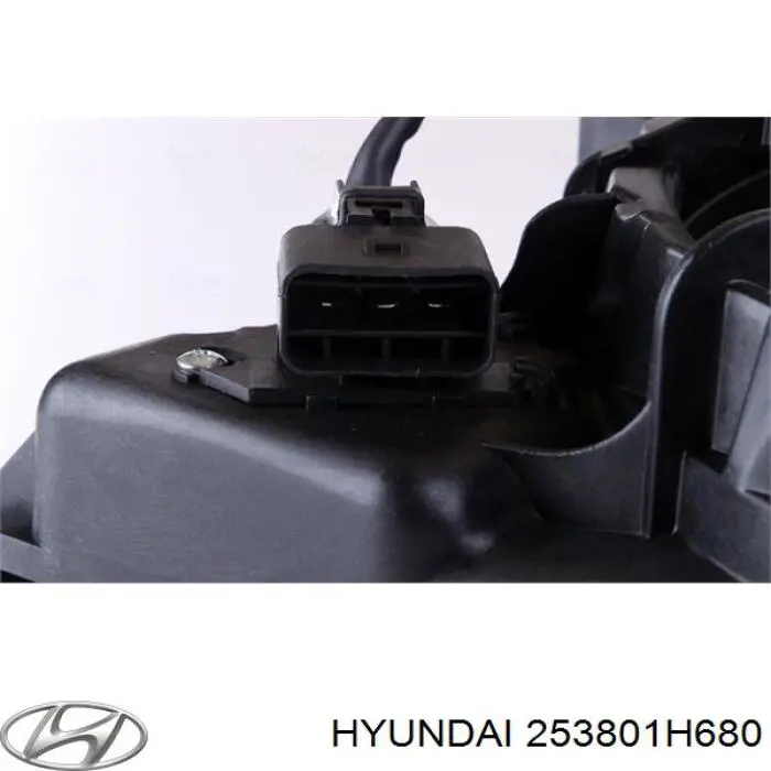 Купить 253801H680 Hyundai/Kia Диффузор вентилятора в сборе с мотором и крыльчаткой