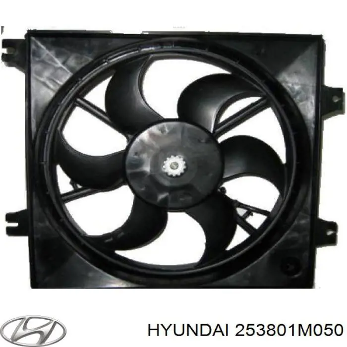 253801M050 Hyundai/Kia Диффузор радиатора охлаждения в сборе с мотором
