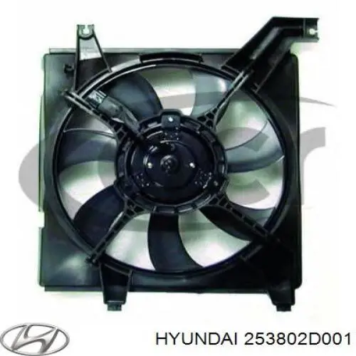 Диффузор радиатора охлаждения в сборе с мотором и крыльчаткой Hyundai/Kia 253802D001 цена, от 43.01 USD