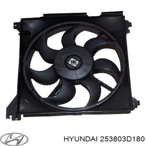 Купить 2538038100 Hyundai/Kia Диффузор вентилятора в сборе с мотором и крыльчаткой