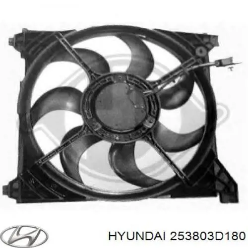 2538038100 Hyundai/Kia Диффузор радиатора охлаждения в сборе с мотором