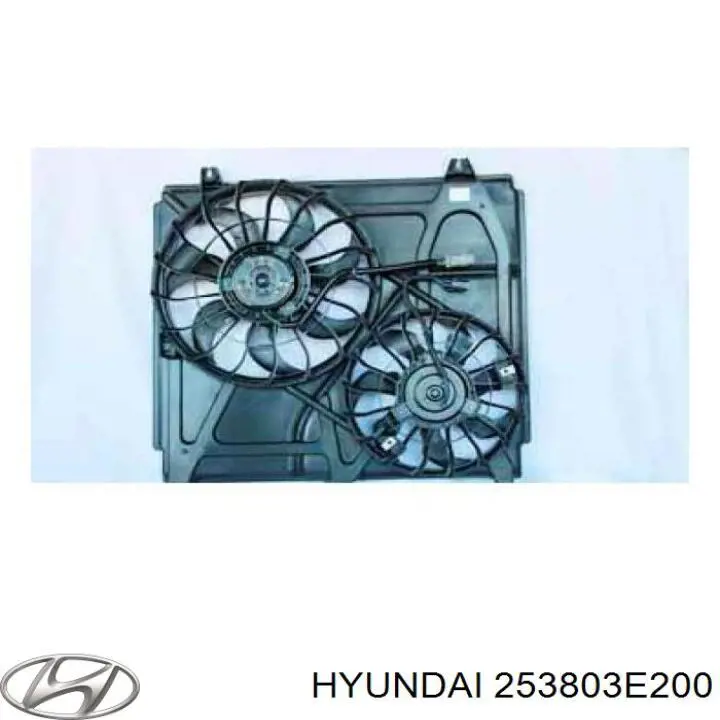 Купить 253803E200 Hyundai/Kia Диффузор вентилятора в сборе с мотором и крыльчаткой