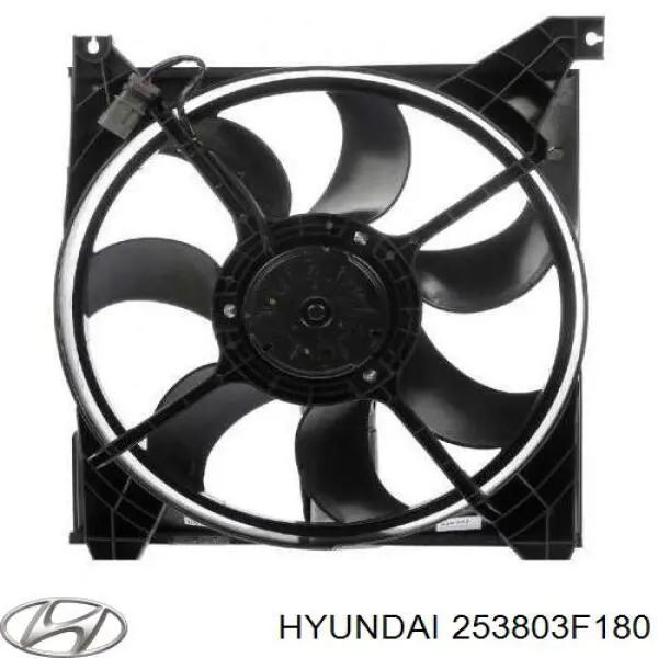 253803F180 Hyundai/Kia ventilador elétrico de esfriamento montado (motor + roda de aletas)