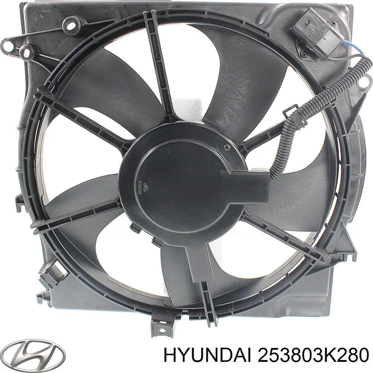Диффузор радиатора охлаждения, в сборе с мотором и крыльчаткой на Hyundai Sonata NF