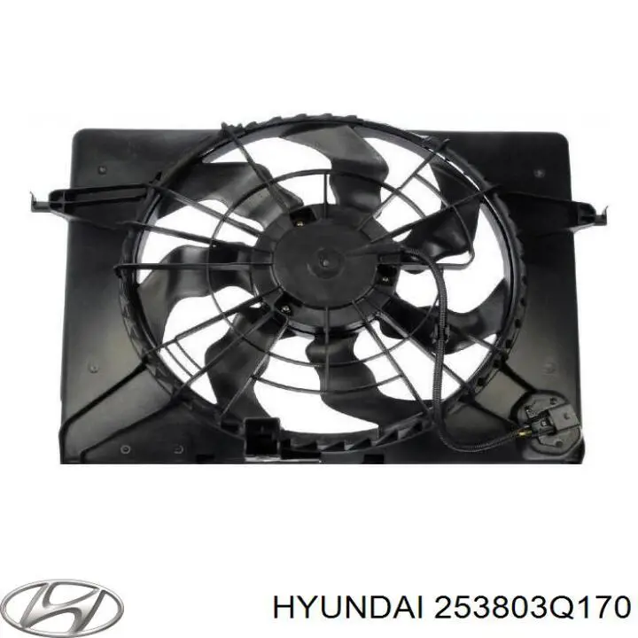 253803Q170 Hyundai/Kia диффузор радиатора охлаждения, в сборе с мотором и крыльчаткой