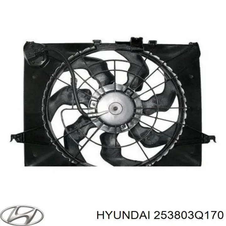 Купить 253803Q170 Hyundai/Kia Диффузор вентилятора в сборе с мотором и крыльчаткой
