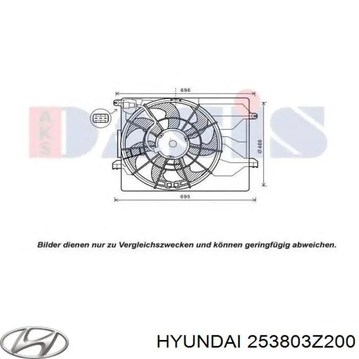 Диффузор радиатора охлаждения, в сборе с мотором и крыльчаткой на Hyundai I40 VF