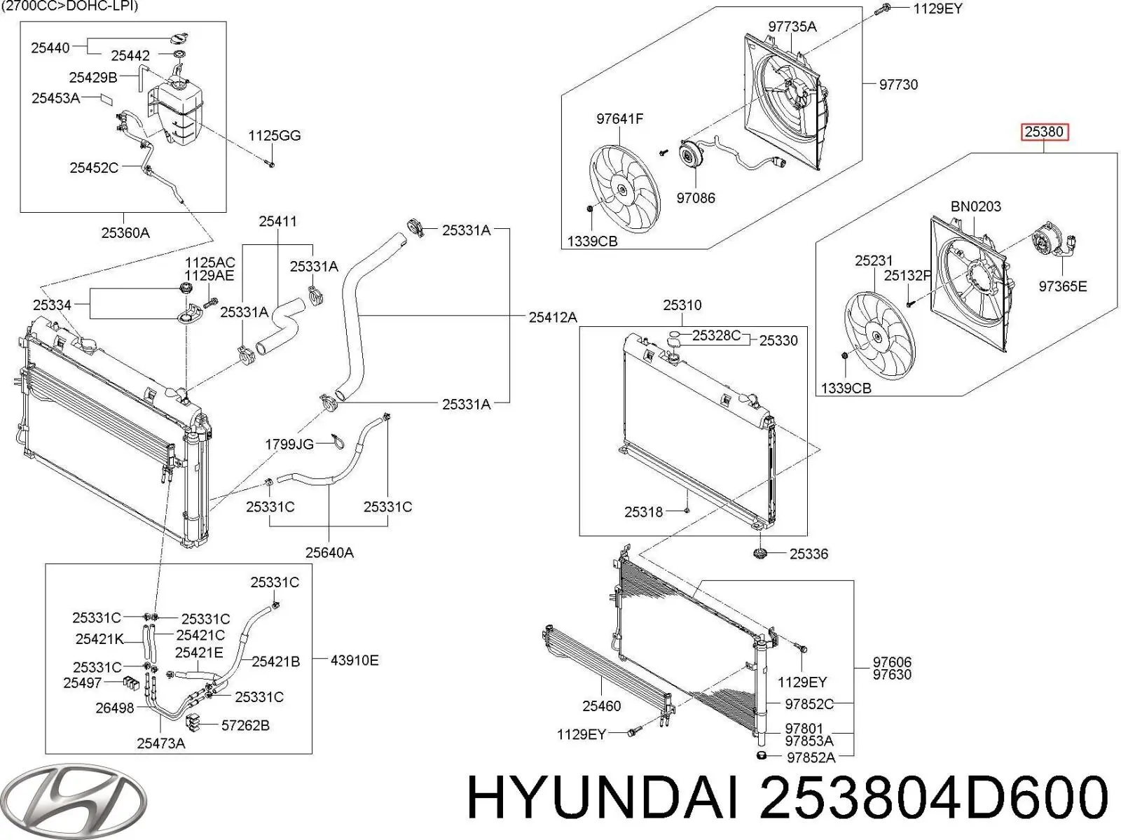  253804D600 Hyundai/Kia