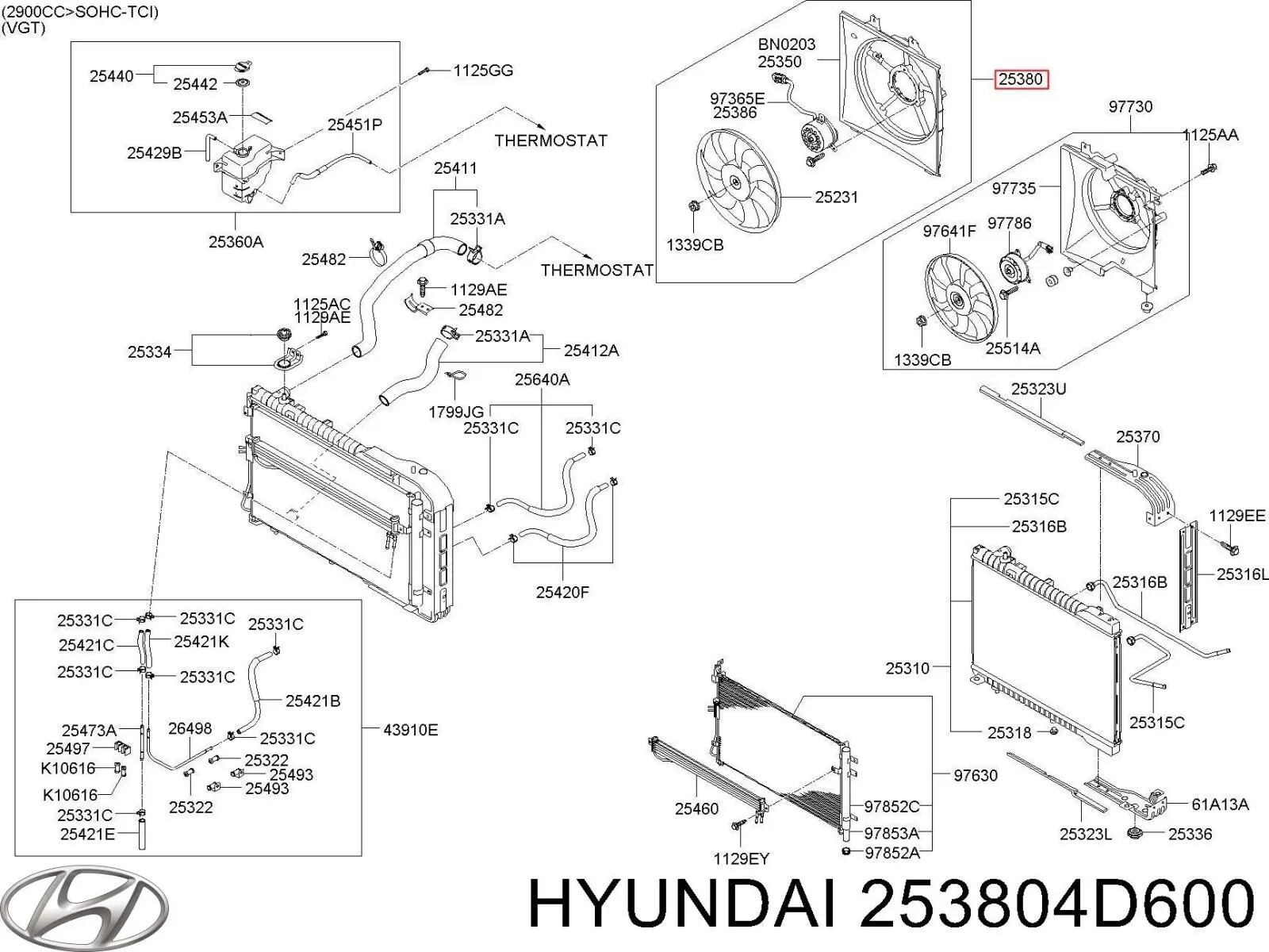  Hyundai/Kia 253804D600 цена, от 86.37 USD