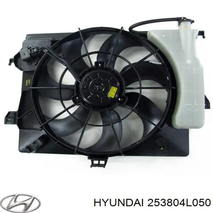 253804L050 Hyundai/Kia difusor do radiador de esfriamento, montado com motor e roda de aletas