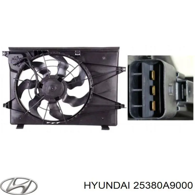 25380A9000 Hyundai/Kia Диффузор радиатора охлаждения в сборе с мотором