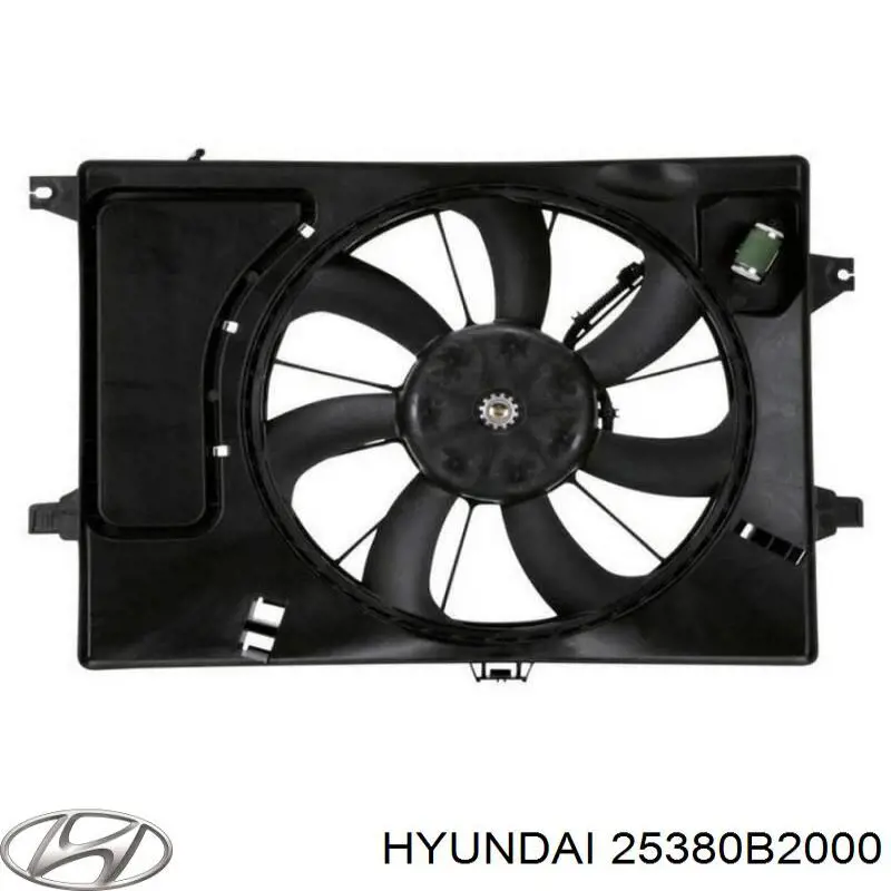 25380B2000 Hyundai/Kia Диффузор радиатора охлаждения в сборе с мотором